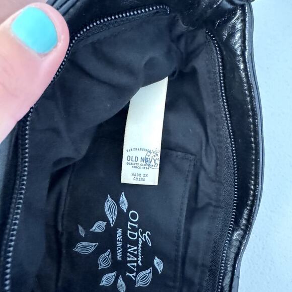 Vintage Black Crescent Shoulder Bag Purse Women's - Picture 4 of 5